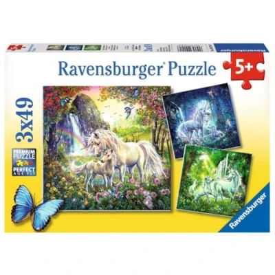 Image de Puzzle Ravensburger Belle Licorne, 3x49 pièces