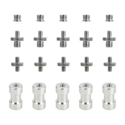 Afbeelding van 20 stuks camera statiefdraadadapters 1/4 inch naar 3/8 schroeven voor statief, monopod, kogelkop, lichthouder, adapter statiefkop, buitendraad