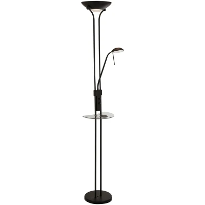 Afbeelding van LED vloerlamp Moeder &amp; Kind, zwart, laadoppervlak, dimbaar