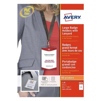 Image de Pochettes badge A6 avec feuilles et lacets