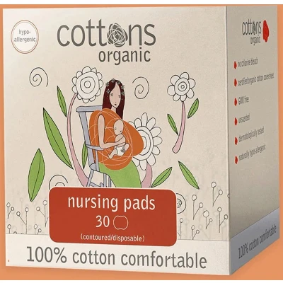 Afbeelding van Cottons Zoogcompressen 30st 100% Natuurlijke Katoen