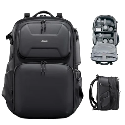 Afbeelding van ULANZI BP10 Cameratas, Waterdichte Professionele Camera Harde Rugzak voor Fotograaf Unisex Dslr Drone Spiegelloze Statief Houder 17 Inch Computer, zwart.,