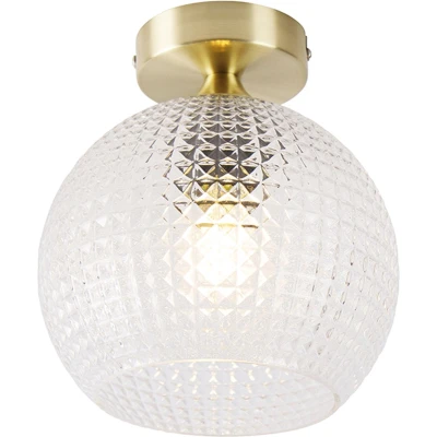 Afbeelding van QAZQA Smart Art Deco plafondlamp messing incl. Wifi A60 Sphere