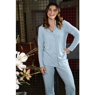 Afbeelding van Ringella pyjama dames polyester blauw