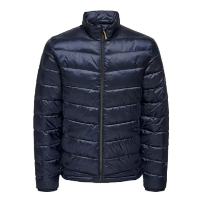 Afbeelding van ONLY &amp; SONS Onscarven Otw Noos Gewatteerde jas voor heren, Navy Blauw