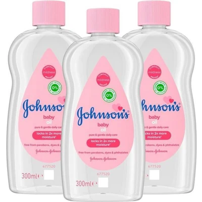 Afbeelding van Johnson&#039;s Baby Olie Normaal 3 x 300ml Voordeelverpakking