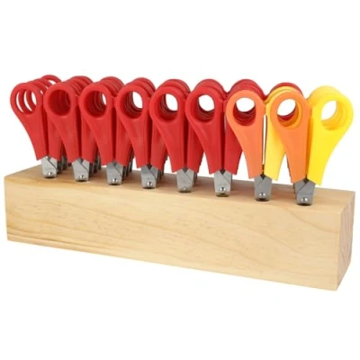 Image de Bloc de ciseaux Westcott AC 112TIDYC en bois avec 32 cisailles pour enfants