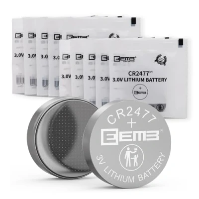 Afbeelding van EEMB CR2477 batterij 3 V lithium Li Mno ₂ drukknopbatterij 2477 DL2450 ECR2450 compatibel met intelligente detectie van alarm / contact zonder kaars (10)