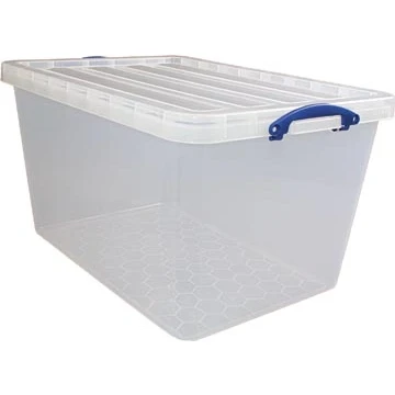 Afbeelding van Really Useful Box Opbergdoos 96 L, Nestbaar, Transparant