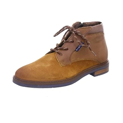 Afbeelding van bugatti zakelijke leren schoenen met langdurige impregnering en extra brede snit, veters voor heren, Cognac2