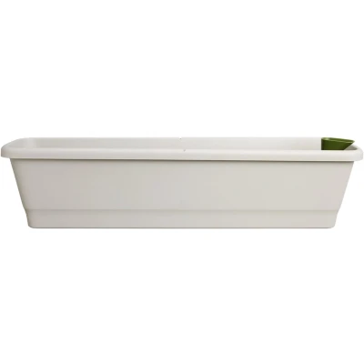 Afbeelding van Elho Noa Balkonbak XL voor Buiten Waterreservoir 100% Gerecycled Plastic L78 x B20 H17.8 cm Warm Grijs