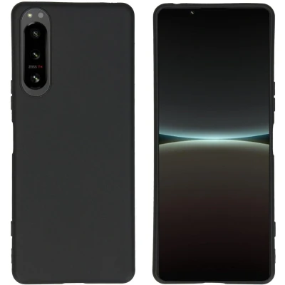 Afbeelding van iMoshion Hoesje Siliconen Geschikt voor Sony Xperia 5 IV Color Backcover Zwart