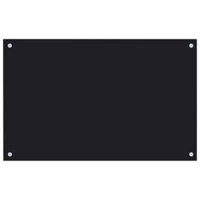 Afbeelding van VidaXL Spatscherm keuken 80x50 cm gehard glas zwart