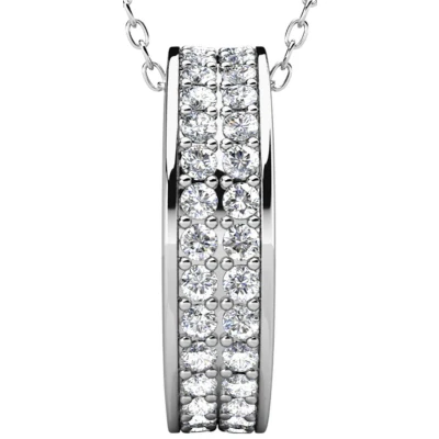 Afbeelding van Yolora Dames Ketting met Hanger Kalpa Camaka Kristallen Zilverkleurig 18K Witgoud Verguld Vrouwen Collier Zilver Sieraden Halsketting Luxe Giftbox Geschenkdoos Cadeau doos Exclusieve Geschenkverpakking Mooie Cadeauverpakking