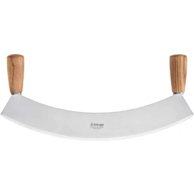 Afbeelding van Triangle Halvemaan Wiegemes Essenhouten Heft RVS Lemmet 36 cm Handgeslepen