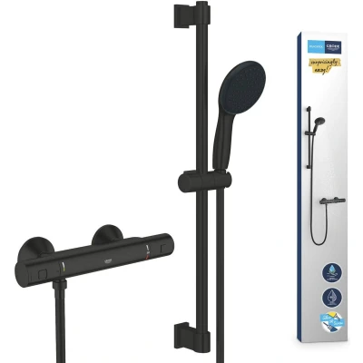 Afbeelding van GROHE QuickFix Precision Start doucheset Veiligheidsfuncties Waterbesparend Matte Black