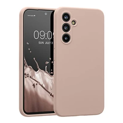 Afbeelding van kwmobile telefoonhoesje geschikt voor Samsung Galaxy A54 5G TPU backcover met siliconen coating Smartphone case in mat oudroze