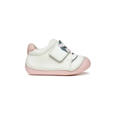 Afbeelding van Geox Tutim Klittenbandschoenen voor kinderen, Maat: 20, White rose Leer