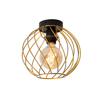 Afbeelding van Lucide Plafondlamp Danza 25cm Goud/Messing