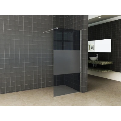 Afbeelding van Wiesbaden Slim glasplaat ged.mat rookglas 1100x2000 8mm nano