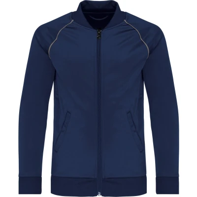 Afbeelding van PROACT Kindertrainingsjas met rits en biesje PA385 Sporty Navy