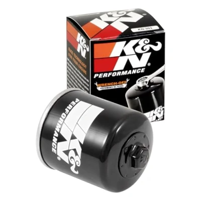 Image de K&amp;N Powersports Filtre à Huile Bloc 66x83mm compatible avec Kawasaki, Yamaha, Honda, Polaris (KN 303)