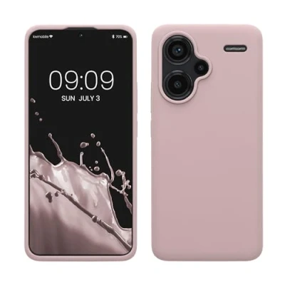Afbeelding van kwmobile telefoonhoesje geschikt voor Xiaomi Redmi Note 13 Pro+ 5G / Pro Plus Hoesje met siliconen coating Smartphone case in licht oudroze