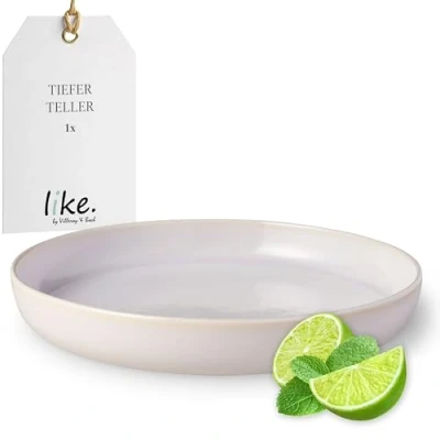 Afbeelding van Villeroy &amp; Boch Crafted Cotton Diep Bord 21,5 Cm Gebroken Wit