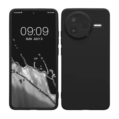 Afbeelding van kwmobile telefoonhoesje geschikt voor Xiaomi Poco F7 Pro Hoesje smartphone Precisie camera uitsnede In mat zwart