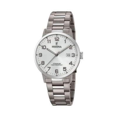 Afbeelding van Festina Calendario Horloge silvercoloured, Heren, Maat: One Size, Silver coloured