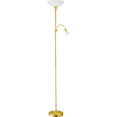 Afbeelding van EGLO Up 2 Vloerlamp E27/E14 176,5 cm Wit/Goud