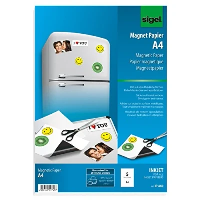 Afbeelding van Sigel magneetpapier A4 wit 5 vel inkjet SI IP440