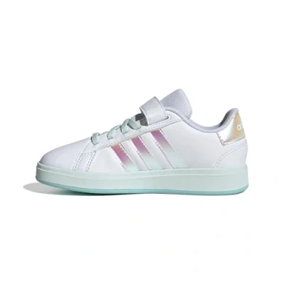 Afbeelding van adidas Grand Court Sneakers, uniseks, kinderen, Ftwr White Iridescent Halo Mint