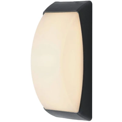 Afbeelding van LED buitenwandlamp Alexey, IP65, donkergrijs