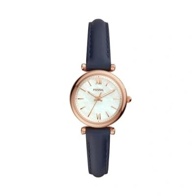 Image de Montre Fossil Carlie Mini trois aiguilles en acier inoxydable ton or rose pour femme, ES4502
