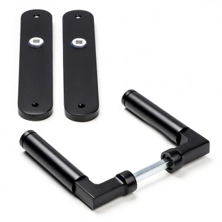 Afbeelding van Deurklink met blindschild Impresso Aston (Aluminium, Zwart)
