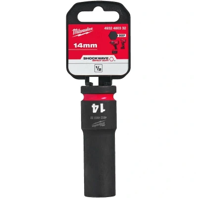 Afbeelding van MILWAUKEE 4932480332 SHOCKWAVE IMPACT DUTY 1/2&quot; slagvaste dop diep 14 mm