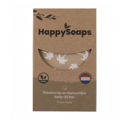 Afbeelding van HappySoaps Body Oil Bar Coco Nuts 70 gr