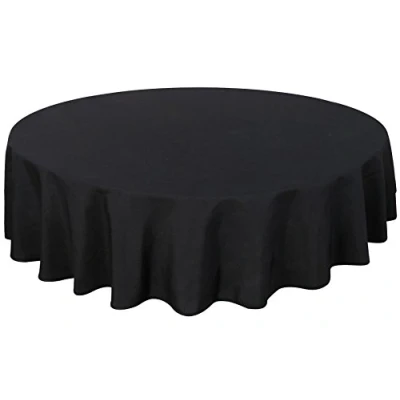 Afbeelding van Home Direct Kwaliteit Ronde Stof Tafelkleed 140 cm Zwart