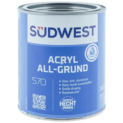 Afbeelding van Sudwest Acryl All Grund U51 Primer 750ML 9110 wit Grondverf &amp;