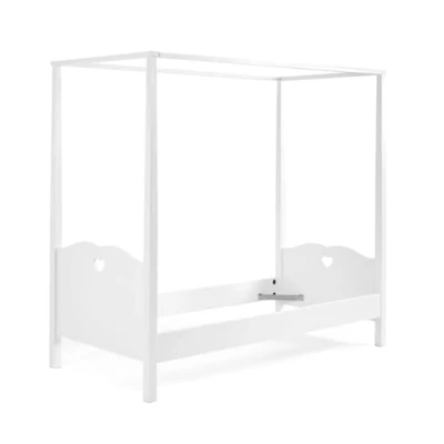 Afbeelding van Hemelbed Amori 90x200cm (incl. lattenbodem) wit