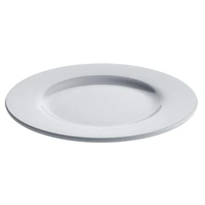 Image de A DI ALESSI AJM28/5 PLATEBOWLCUP ASSIETTE À DESSERT EN PORCELAINE BLANCHE SET DE 4 PIÈCES
