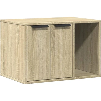 Afbeelding van vidaXL Kattenbakkast 60x40x40 cm bewerkt hout sonoma eikenkleurig