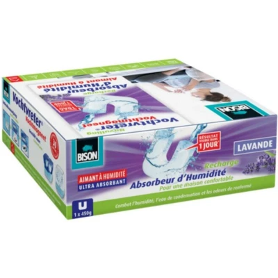 Afbeelding van Bison vochtvreter ambiance vochtmagneet 1x 450 gram vouwdoos lavendel