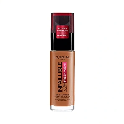 Image de L’Oréal Paris Fond de Teint Fluide Infaillible 32h Fresh Wear Tous Types Peau Teinte : Cuivre (340) 30 ml