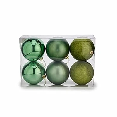 Afbeelding van Set kerstballen 15 x 16 cm Groen (4 Stuks)