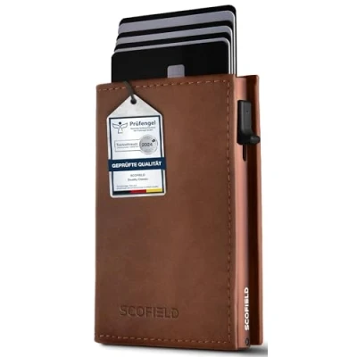Afbeelding van SF SCOFIELD Duality Classic Slim Wallet avec compartiment pour pièces de monnaie Étui cartes homme 9 à 10 Portefeuille protection RFID Wallets for Men