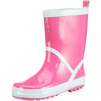 Afbeelding van Playshoes Regen Basic, laarzen van natuurlijk rubber, uniseks, kinderen, Roze 18