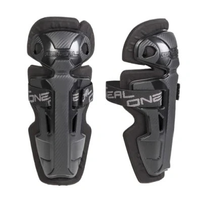 Afbeelding van O&#039;NEAL Knie en scheenbescherming Kinderen Motocross MTB BMX MX Robuuste kunststof hoezen Pro II RL Carbon Look Knee Cups Youth Zwart One Size