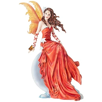 Afbeelding van Nemesis Now Crimsonlily Rode Maan Fee en Metgezel Vlinder Figuur 28.5cm